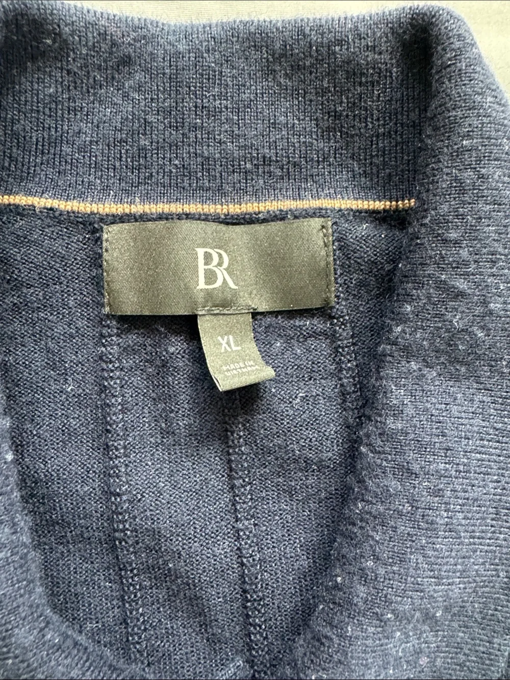 Banana Republic Navy Knit Button-Down Shirt